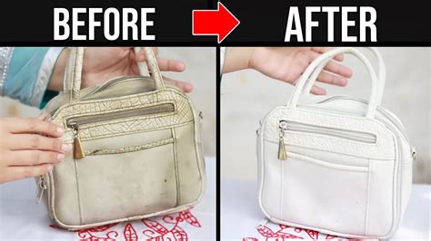 how to clean white fake leather bag|removing stains from white leather.